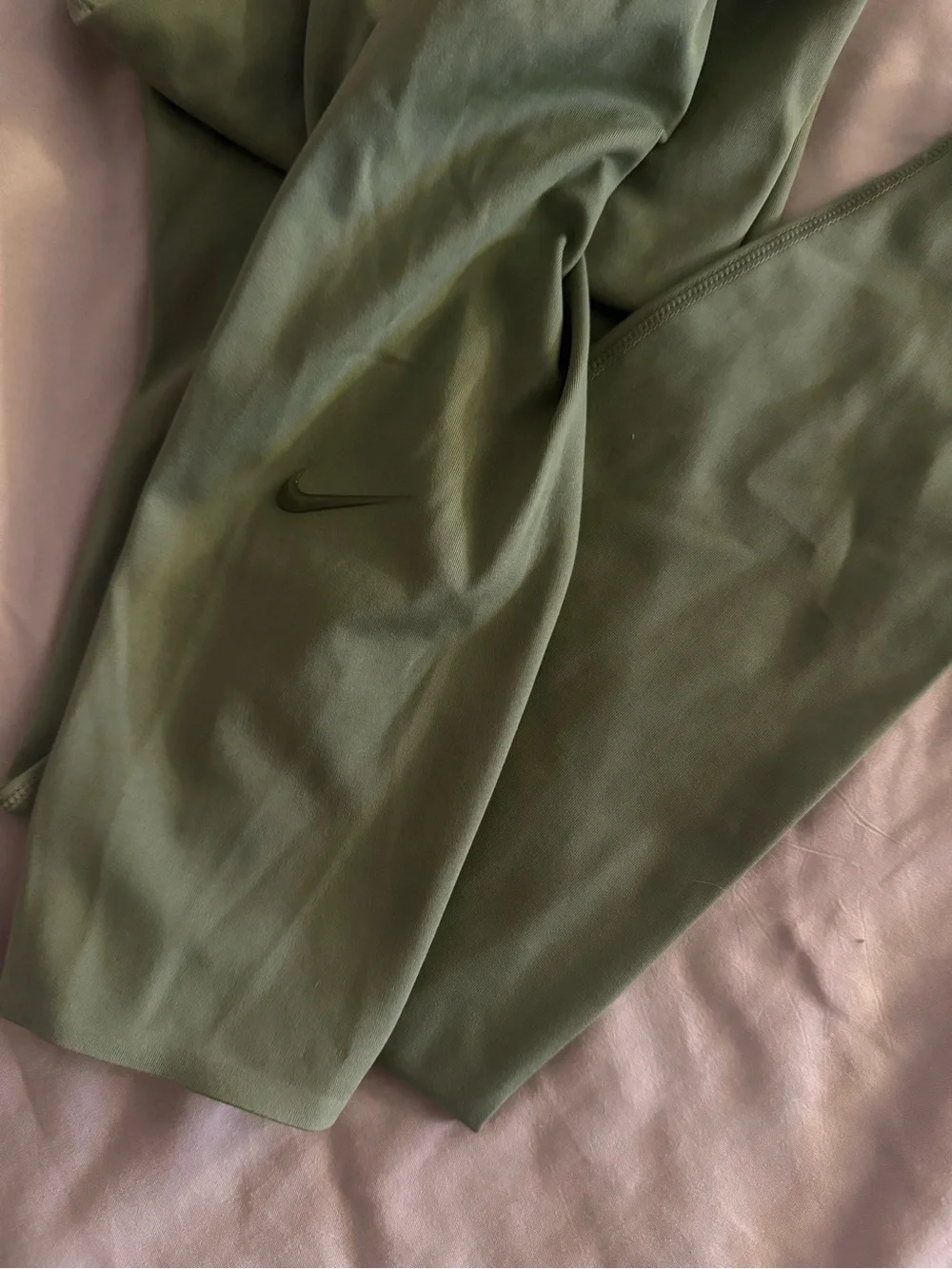 Nike Olive Green Girls' High-Rise Leggings